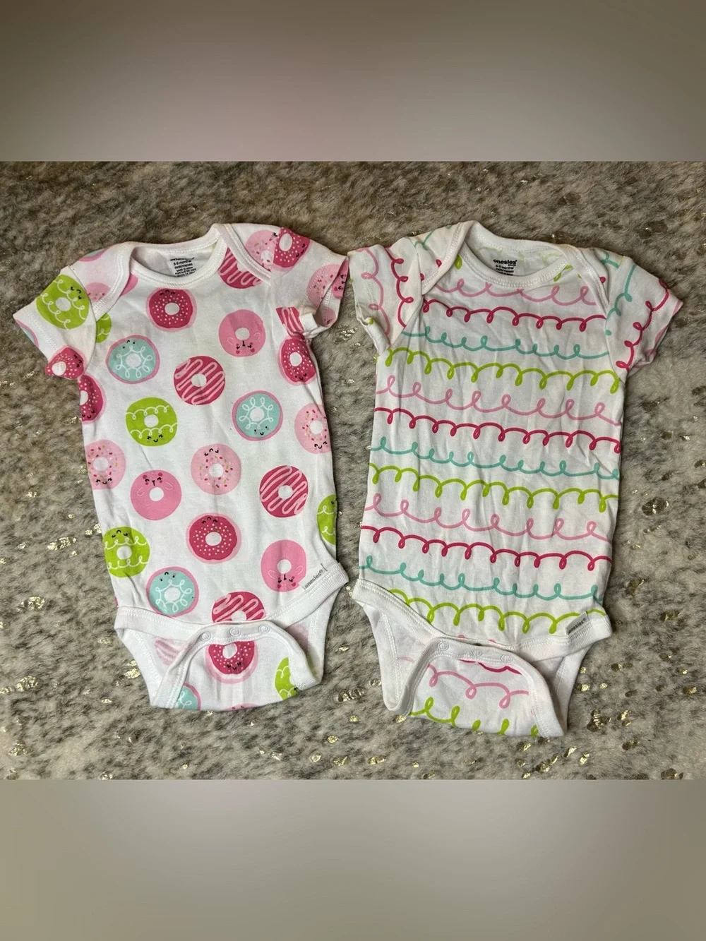 5 for $25🔥Onesie's Brand Donut Bodysuits Baby Girl‎ 6-9 Months